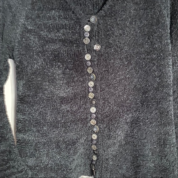APRIL CORNELL BLACK CHENILLE SWEATER - Picture 5 of 9